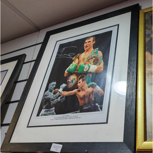 61 - Framed Photo Of Joe Calzaghe With Genuine Signature And Certificate