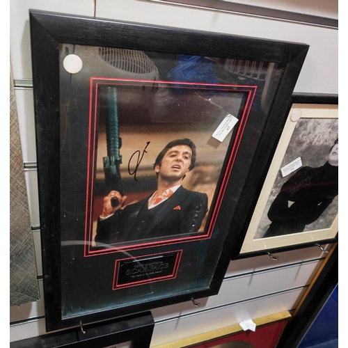 63 - Framed Photo Of Al Pacino From Scarface With Genuine Signature And Certificate