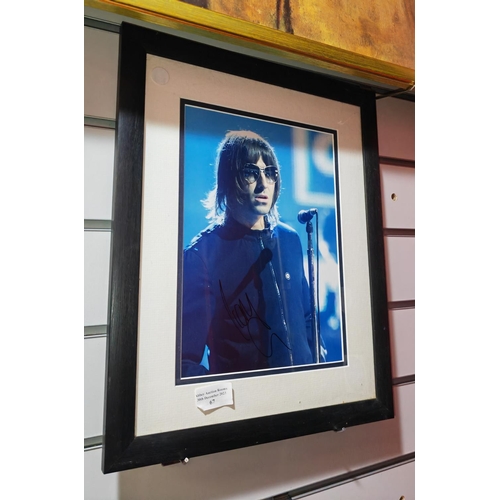 67 - Framed Photo Of Liam Gallagher With Genuine Signature And Certificate