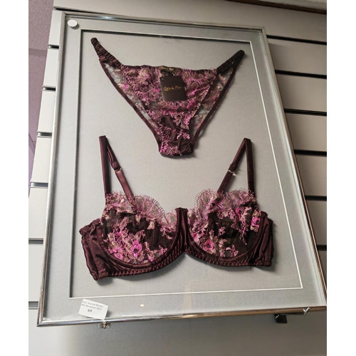 69 - Framed Lingerie Set By Coco De Mer Unused