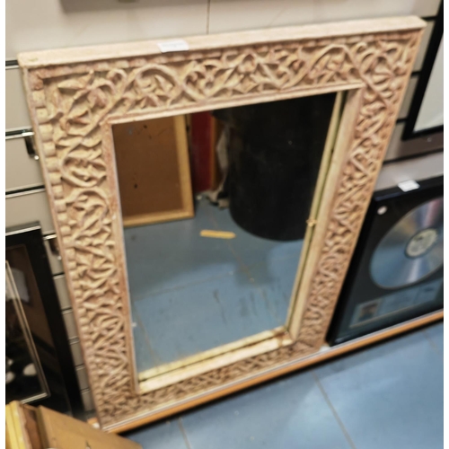 8 - Large Decorative Wooden Framed Mirror