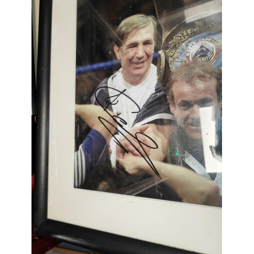 1 - Framed Photo Of Joe Calzaghe With Genuine Signature And Certificate