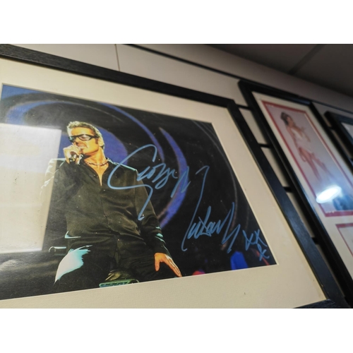 5 - Framed Photo Of George Michael With Genuine Signature And Certificate