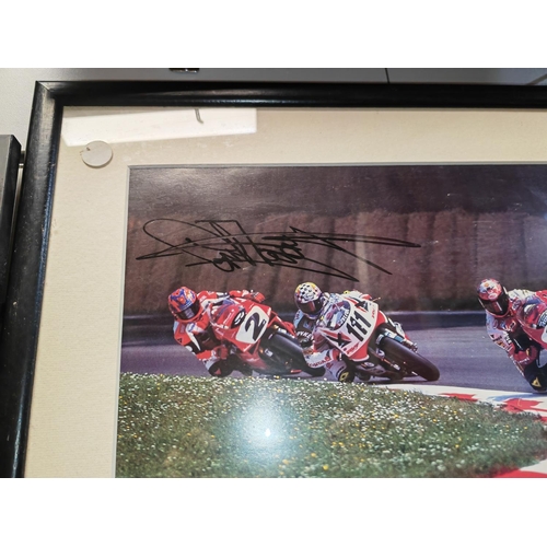 6 - Framed Photo Of Carl Fogarty On Bike With Genuine Signature And Certificate