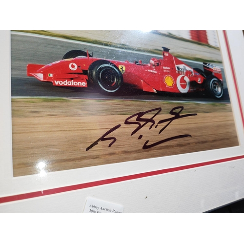 58 - Framed Photo Of Michael Schumacher In Car With Genuine Signature And Certificate