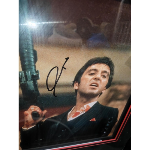 63 - Framed Photo Of Al Pacino From Scarface With Genuine Signature And Certificate