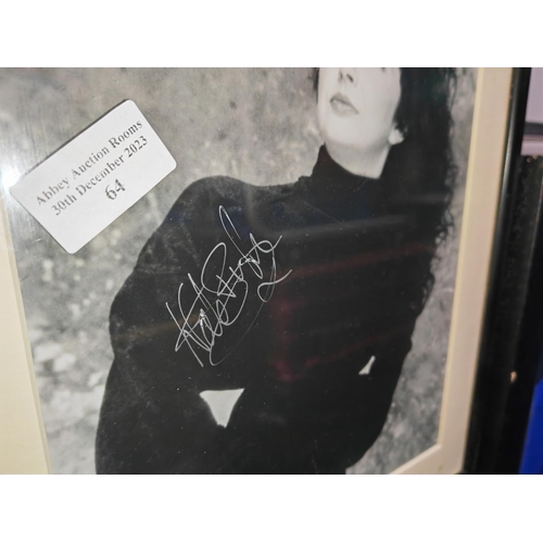 64 - Framed Photo Of Kate Bush With Genuine Signature No Certificate