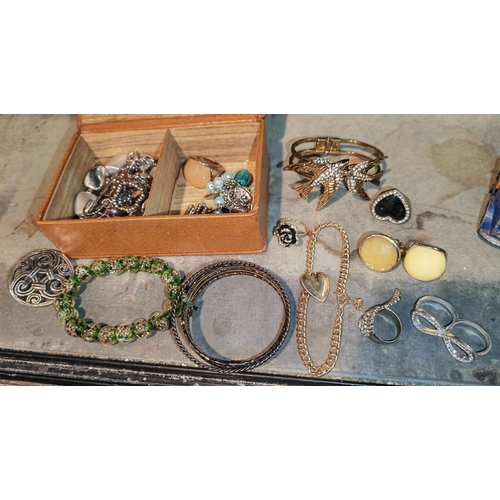 243 - Box Of Costume Jewellery