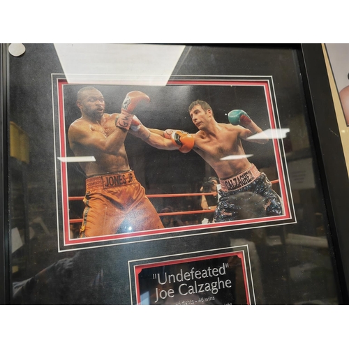 264 - Undefeated Joe Calzaghe 46 Fights - 46 Wins Boxing Glove With Photo And Genuine Signature In Case Ap... 