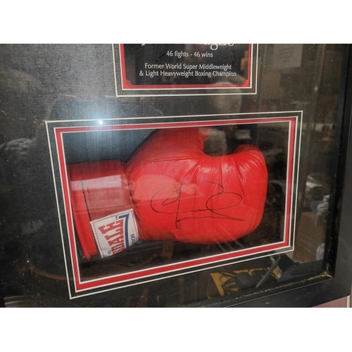 264 - Undefeated Joe Calzaghe 46 Fights - 46 Wins Boxing Glove With Photo And Genuine Signature In Case Ap... 