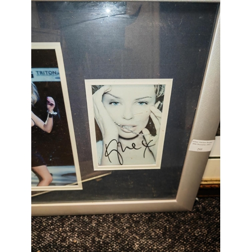 295 - Framed Photo Of Kylie Minogue With Genuine Signature And Certificate