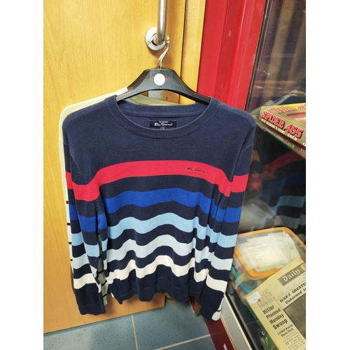 529 - 2 Ben Sherman Striped Jumpers, Size 2 Medium & Size 3 Large