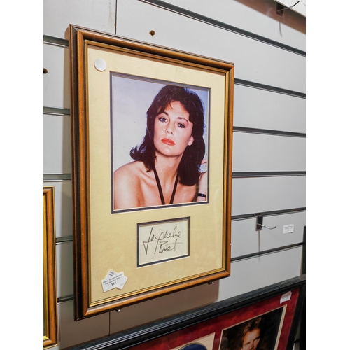 115 - Framed Jacqueline Bisset Photo With Genuine Signature