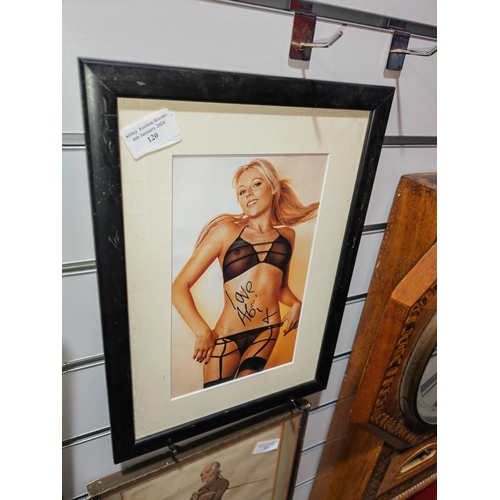 120 - Framed Abi Titmuss Photo With Genuine Signature And Certificate