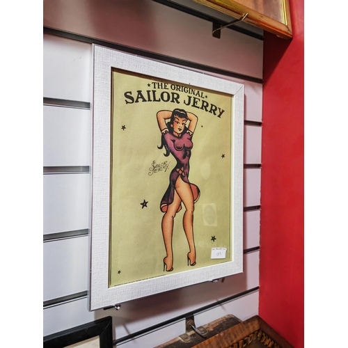 123 - Framed Original Sailor Jerry Picture