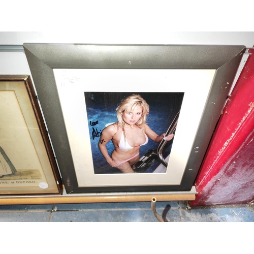 126 - Framed Abi Titmuss Photo With Genuine Signature And Certificate