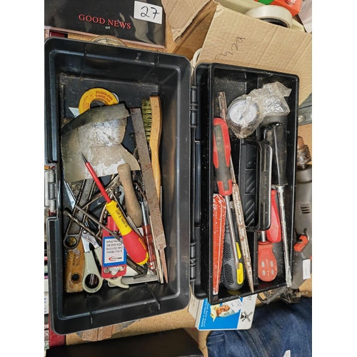 134 - Small Plastic Tool Box With Some Contents