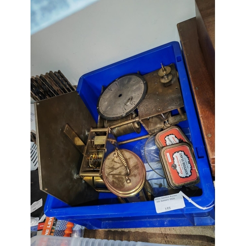 158 - Box Of Watch Makers Clock Spares