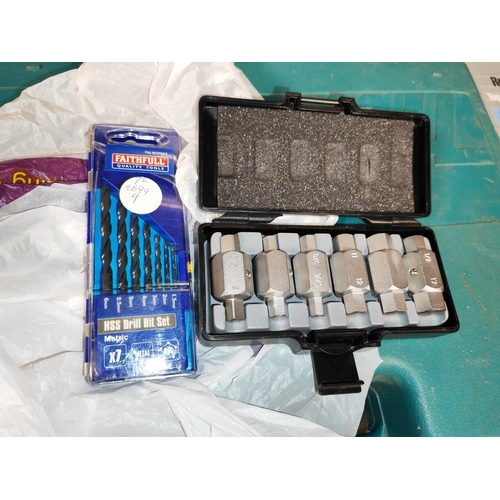 187 - Unused Clarke Oil Drain Plug Set An Unused Faithful Hss Drill Bit Set