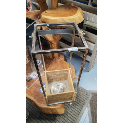 34 - Metal And Rope Plant Stand