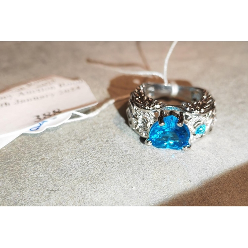 388 - Light Blue Stone Dress Ring