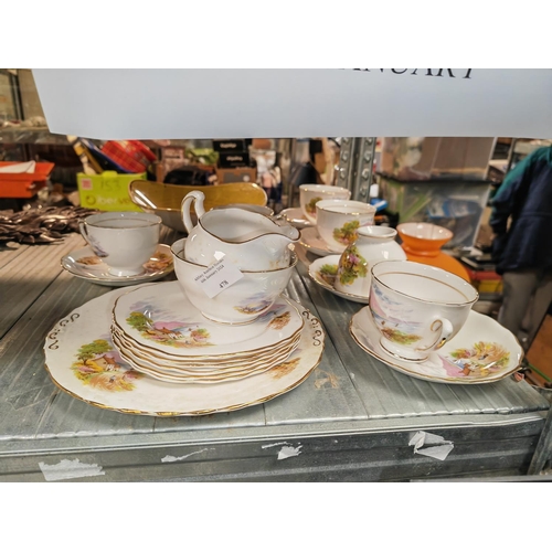 478 - Colclough Part Teaset, Seaside Pattern