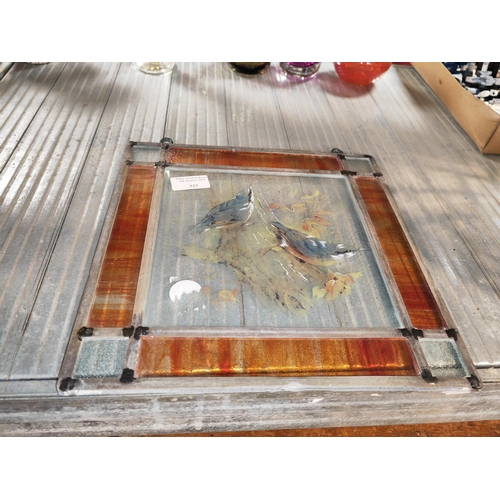 522 - Square Stained Glass Panel