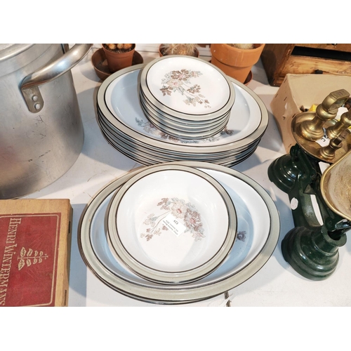 529 - Part Denby Romance Patterned Dinner Set 17 Pces