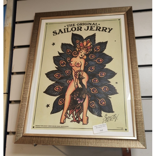 542 - Framed The Original Sailor Jerry Poster