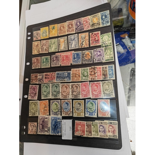 548 - Page Of Siam (Thailand) Stamps - Selection Of 60 Siamese Stamps, Mostly Pre Ww2