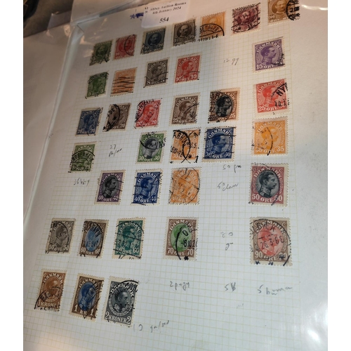 554 - Page Of Denmark Stamps