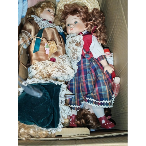 66 - Box Of Porcelain Dolls