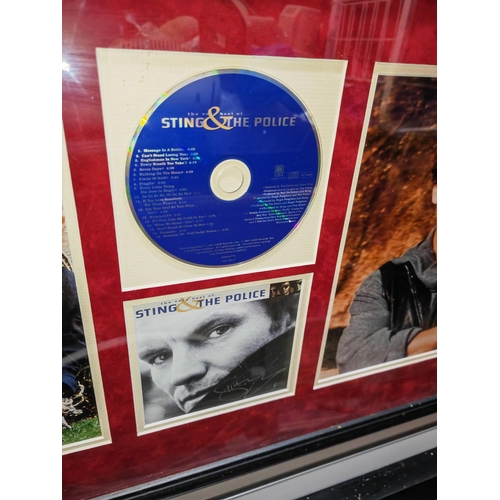 116 - Framed Authentic Sting And The Police Signed Collage With Cd And Certificate