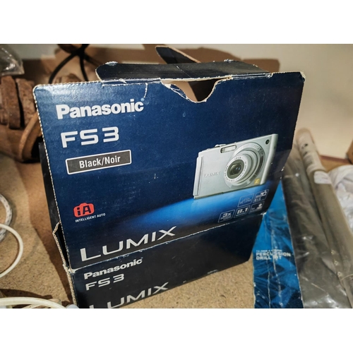 216 - Panasonic Lumix Fs3 Tested And Working With All Accessories, Box, 3 Sd Cards