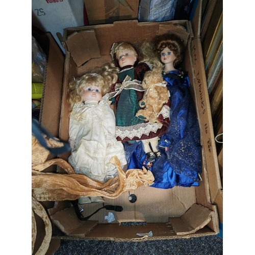 239 - Box Of Dolls Including One Large Doll