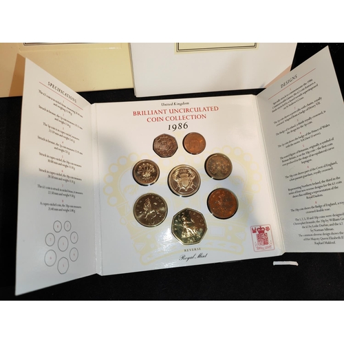 296 - United Kingdom 1986 Brilliant Uncirculated Coin Collection