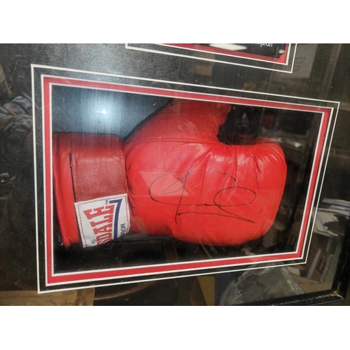 543 - Undefeated Joe Calzaghe 46 Fights - 46 Wins Boxing Glove With Photo And Genuine Signature In Case