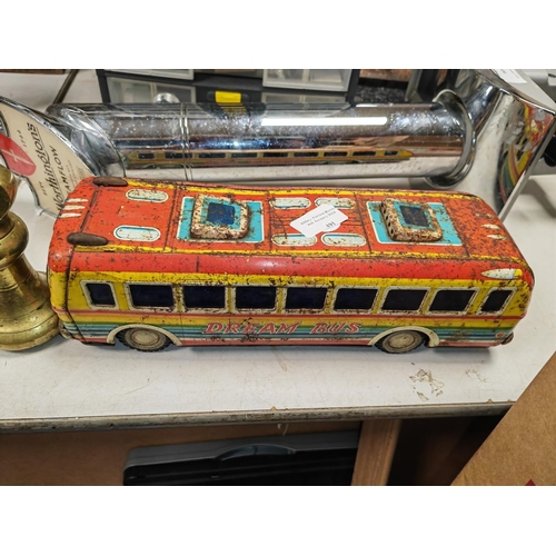 491 - Tin Plate Bus With Friction Motor And Sound