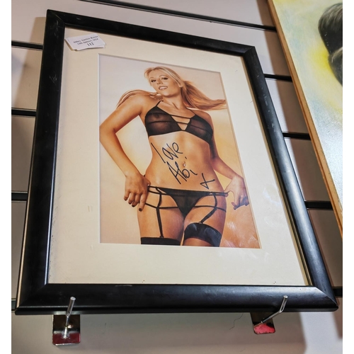 112 - Framed Abi Titmuss Photo With Genuine Signature And Certificate