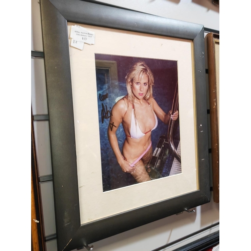 113 - Framed Abi Titmuss Photo With Genuine Signature And Certificate