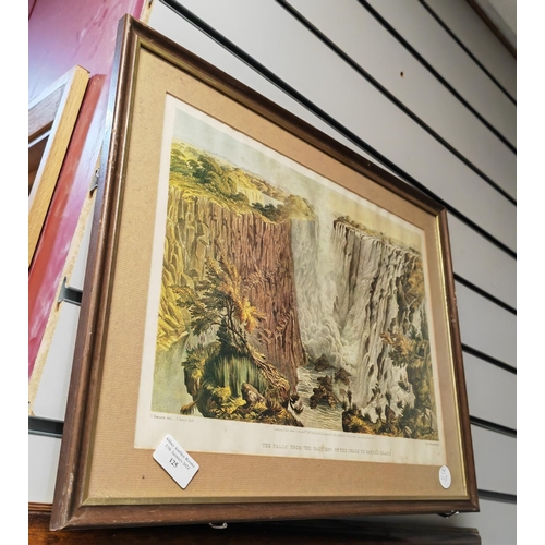 125 - Framed Print Called The Falls From The East End Of The Chasm To Garden Island