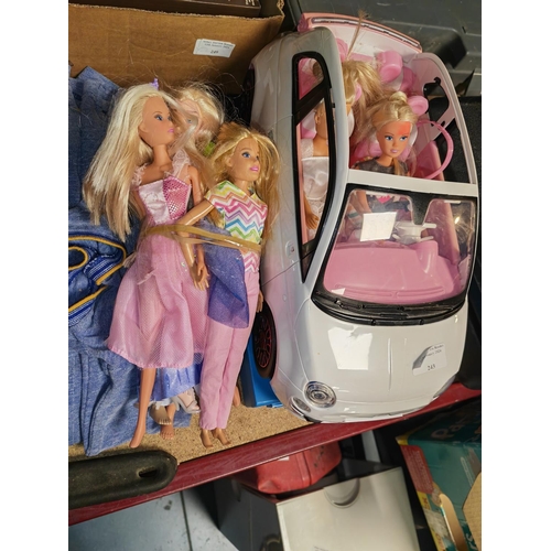 243 - Barbie Car Plus Barbie Dolls