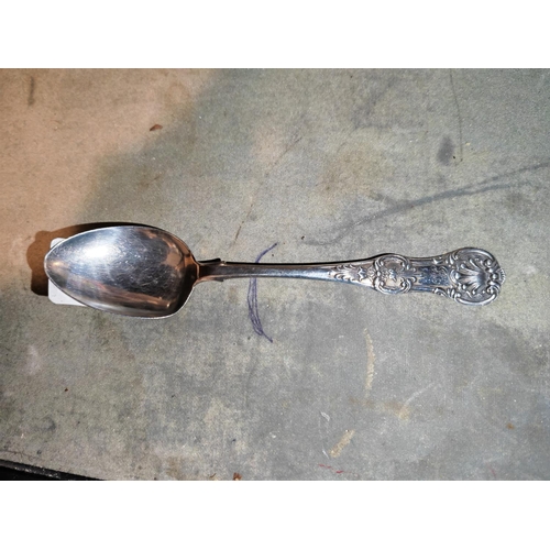 375 - Antique 1868 Scottish Glasgow Silver Spoon, Queens Pattern