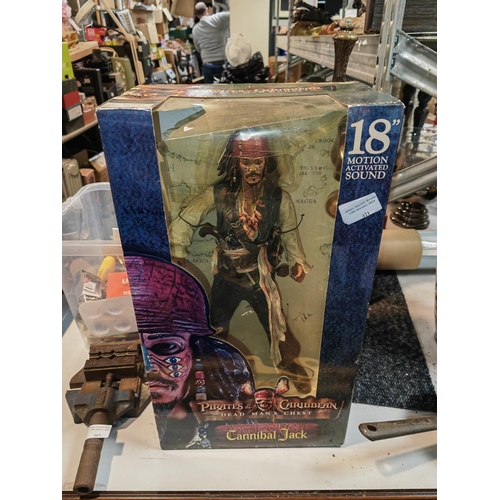 421 - Pirates Of The Caribbean Dead Mans Chest 18 Inch Motion Activated Sound Cannibal Jack, Sealed In Ori... 