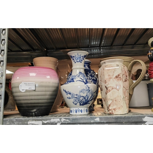 452 - 6 Various Patterned Vases Including Wedgwood