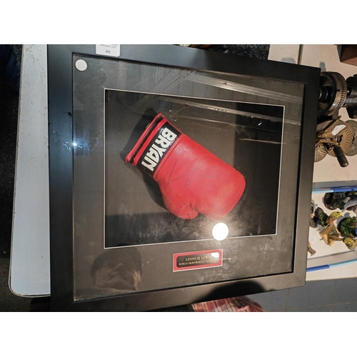 482 - 2003 Lennox Lewis Boxing Glove With Genuine Signature And Certificate In Case