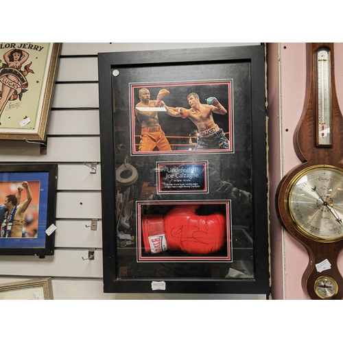 541 - Undefeated Joe Calzaghe 46 Fights - 46 Wins Boxing Glove With Photo And Genuine Signature In Case