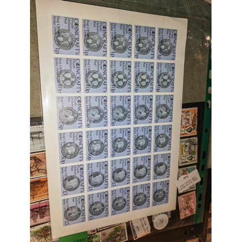 546 - Sheet Of 1996 Post Strike Stamps Designs