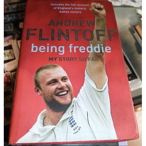 586 - Andrew Flintoff Being Freddie My Story So Far Book Signed By Flintoff And Ian Botham With Genuine Ce... 