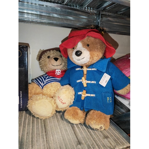 604 - M & S Paddington Bear And Hamlins Pirate Bear Soft Toys